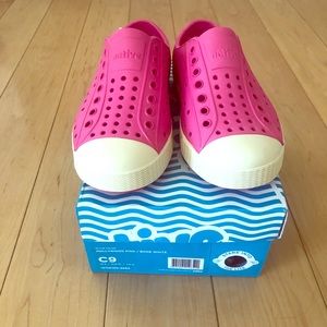 Pink Native kids shoes